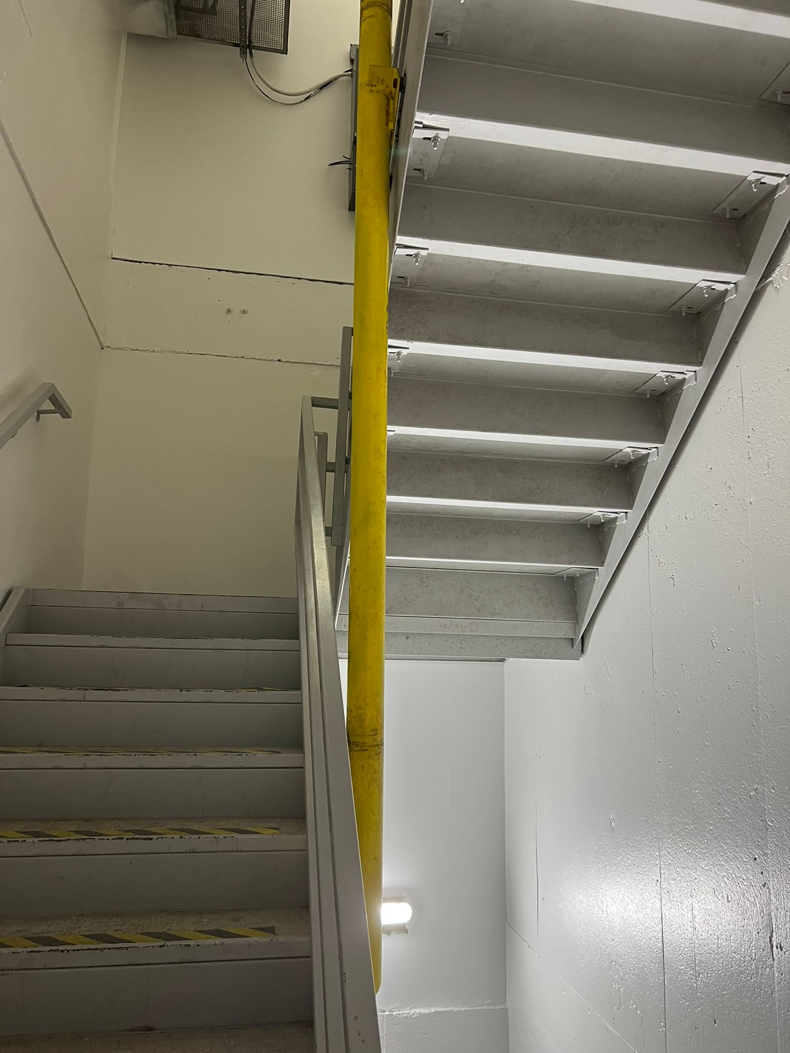 Stairwell before and after comparison